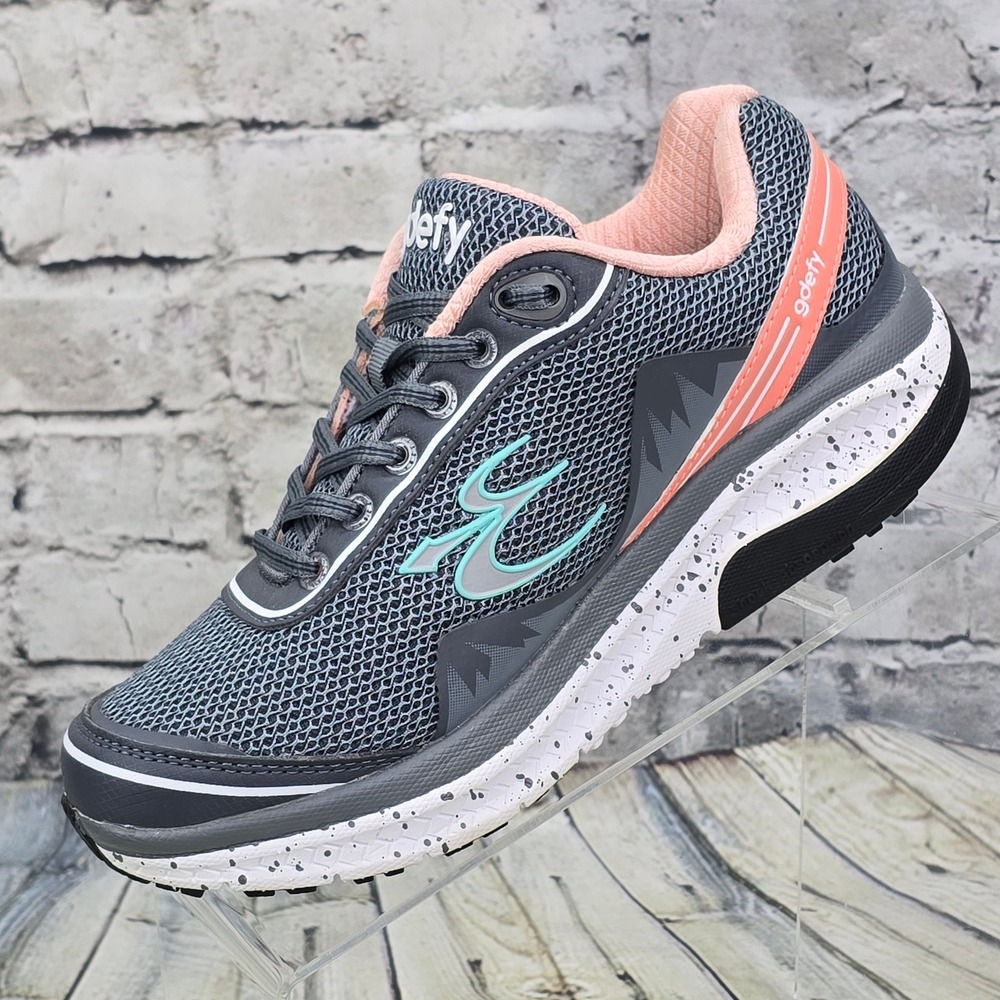 Gravity Defyer G-Defy Womens Size 7 Grey Pink Athletic Walking Shoes TB9024FGP-M - Picture 3 of 9